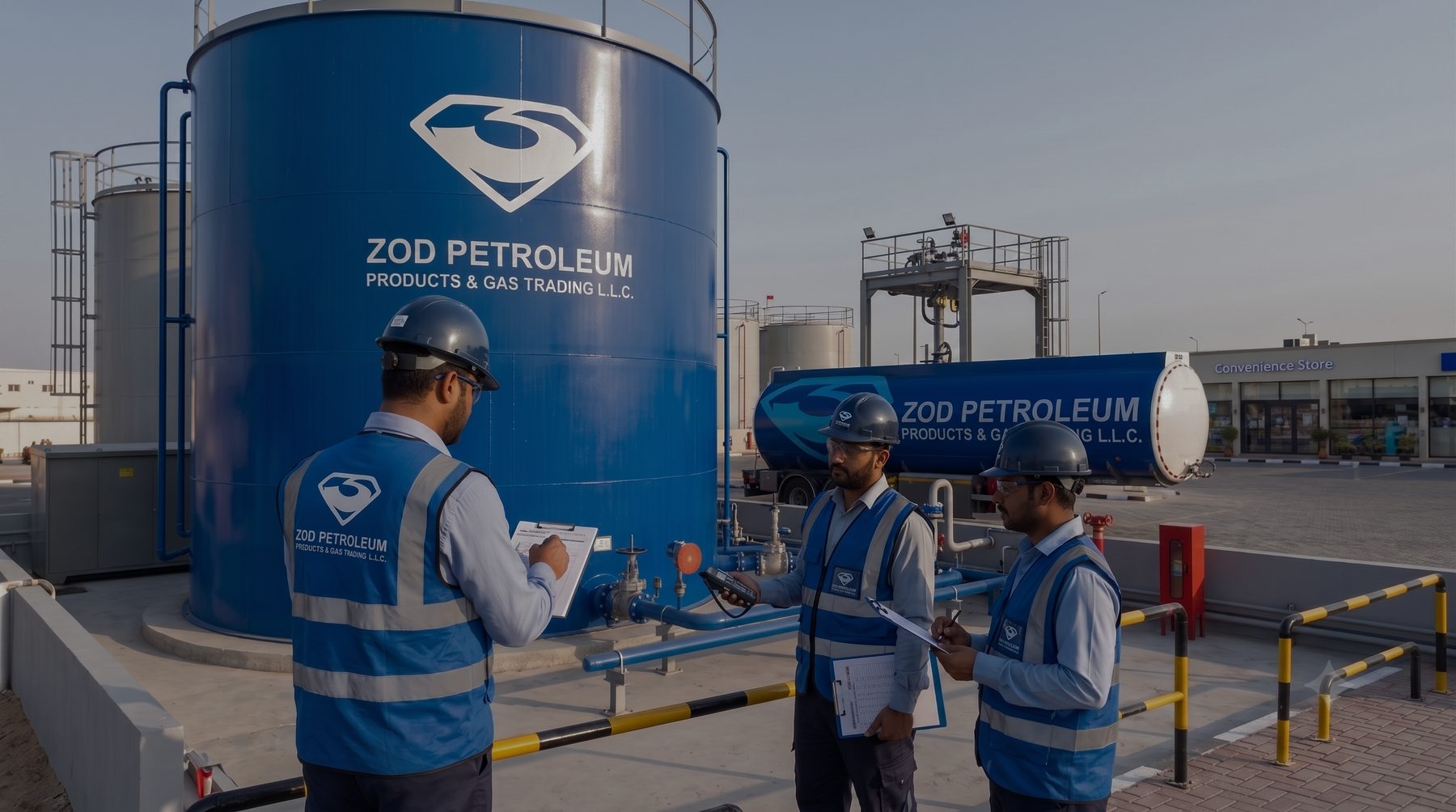 ZOD Petroleum team at a storage facility